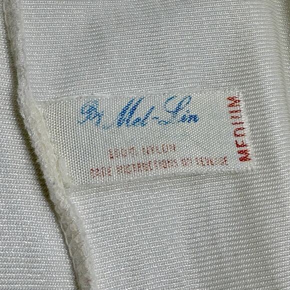 Vintage Slip Skirt Womens M Cream Lace Deep Slits Silky Nylon Lingeriecore Fairy - Picture 8 of 10